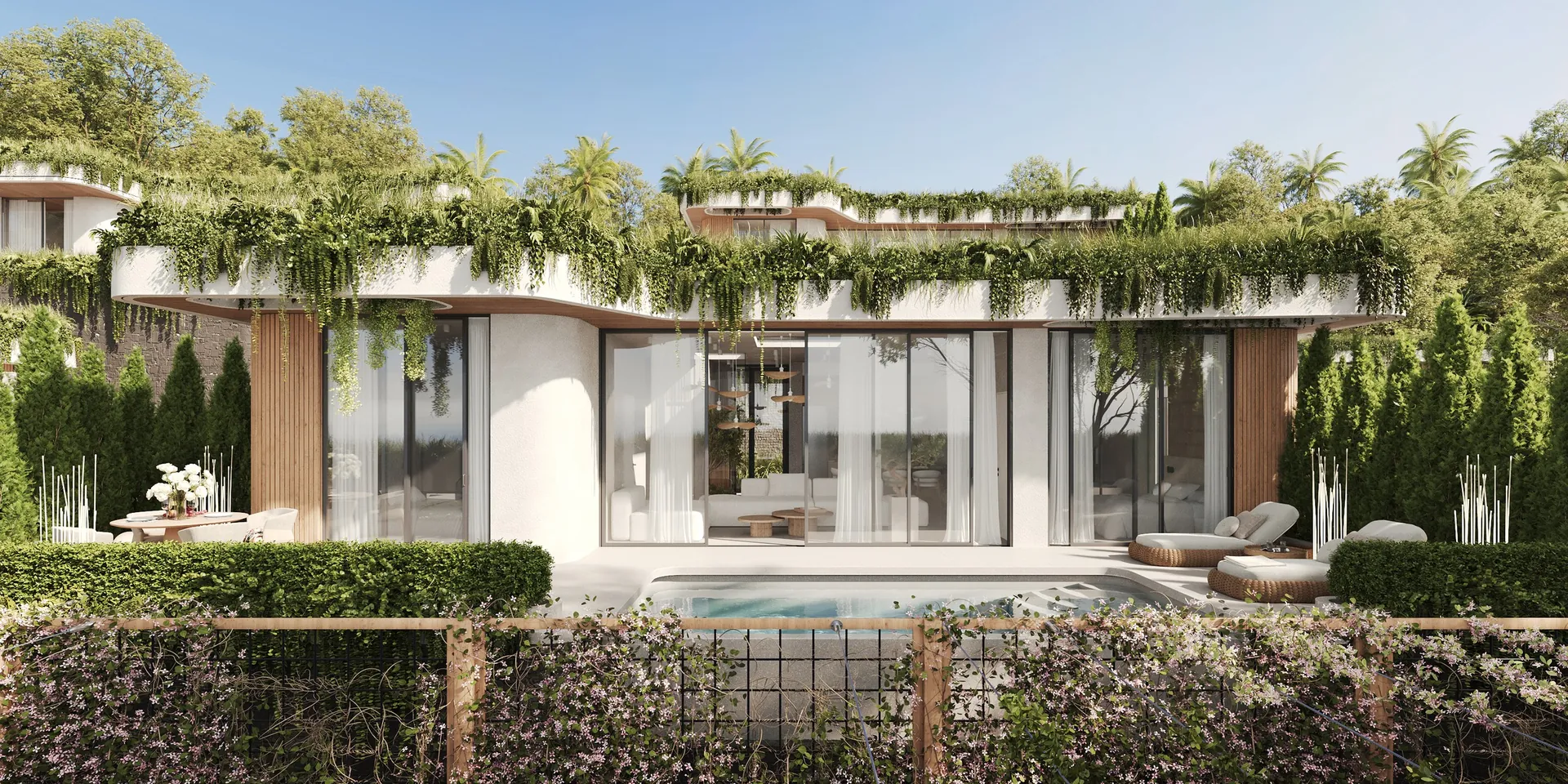 Ardhana two-bedroom Luxury villa, glass front and pool