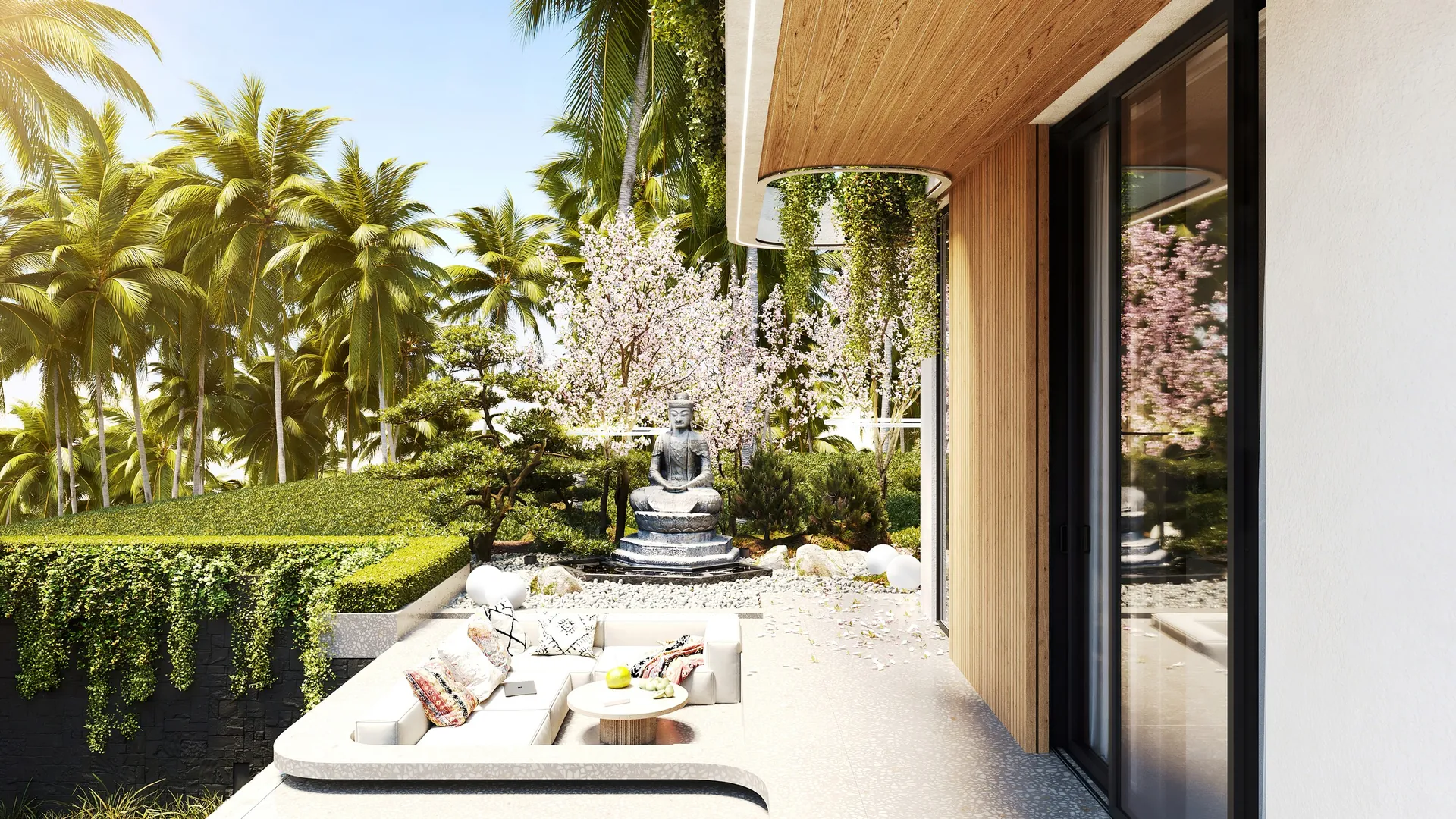 Ardhana three-bedroom Luxury villa, garden lounge by the terrace